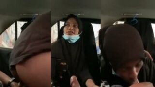 Hijabi girl sucks a dick in a car in a Bangladeshi sex video